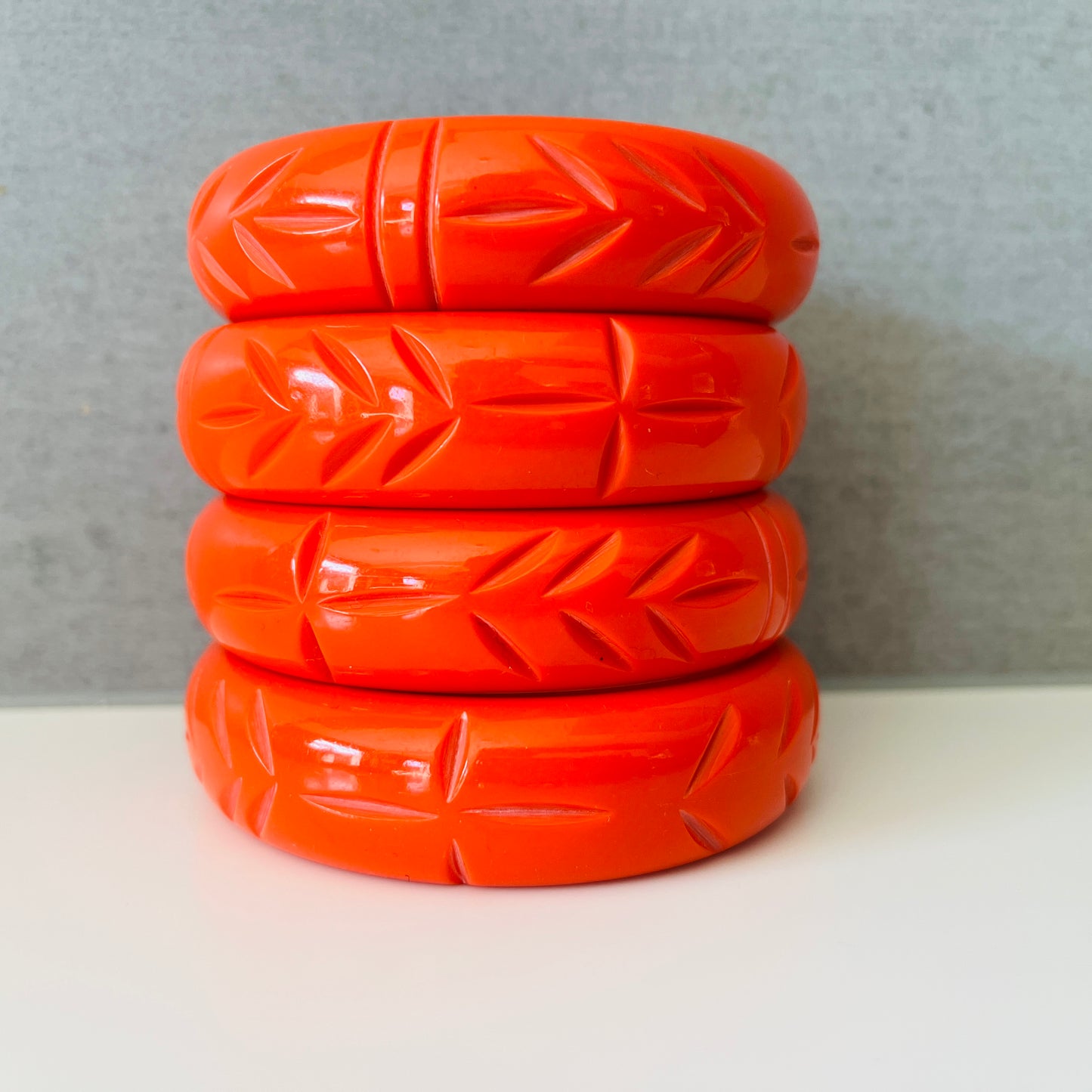 THE RESIN - ORANGE SCULPTED RING